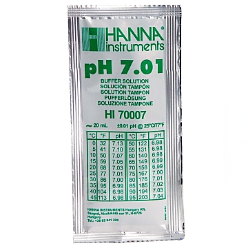 hanna-20hi70007-20ph-metr-20ph-207-20-2020-20ml-1 Kalibrierlösung pH 7,01; Standardqualität, 25 x 20mL-Beutel