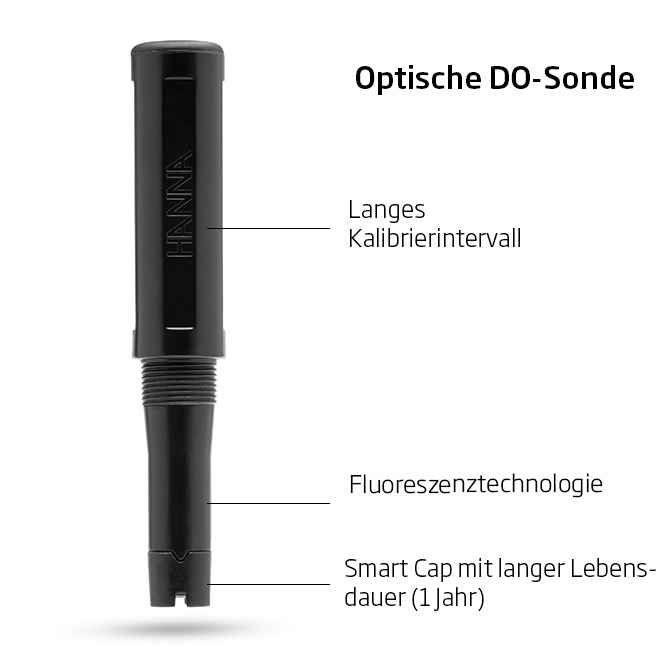 HI6542P-02: HI6000-Kit mit pH/Redox/ISE- und DO-Modul mit polarographischer Sonde