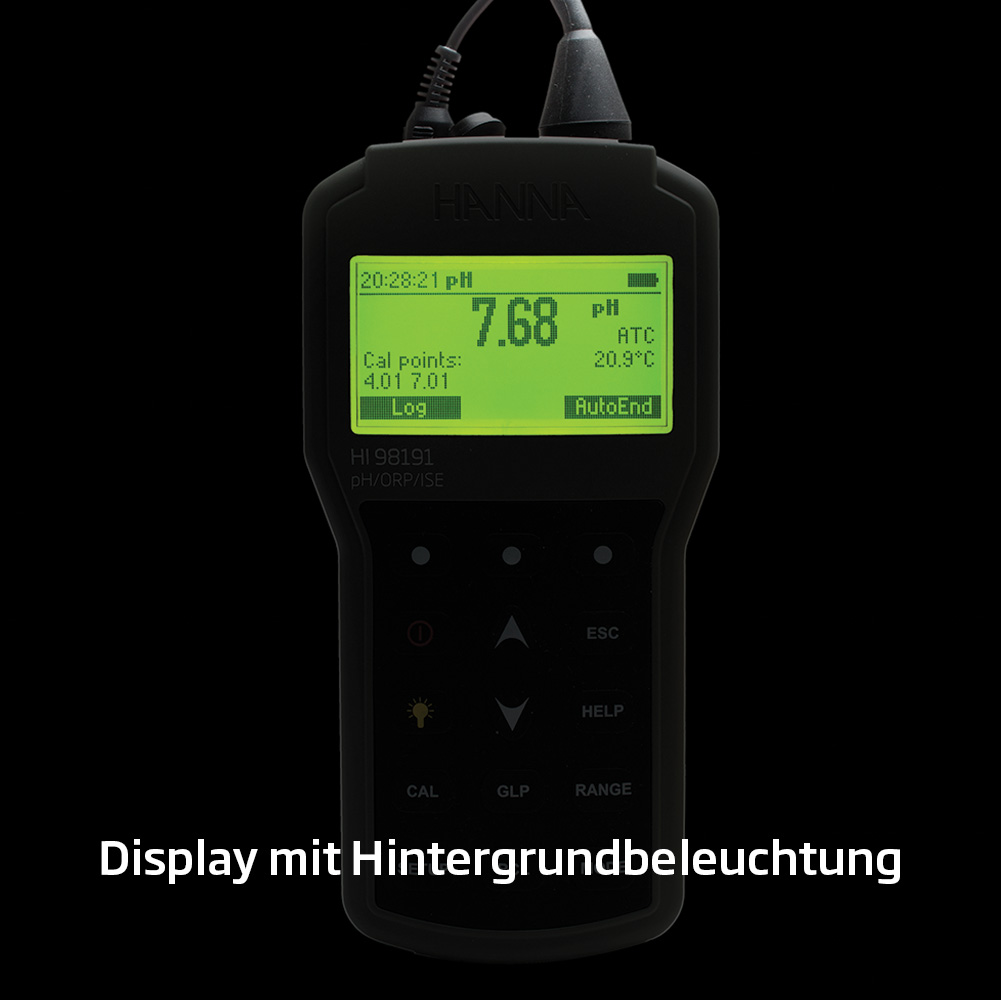 Professionelles Handmessgerät für pH, Redoxpotential und ISE
