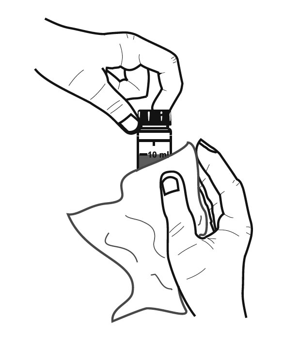 Küvette mit einem fusselfreien Tuch abwischen