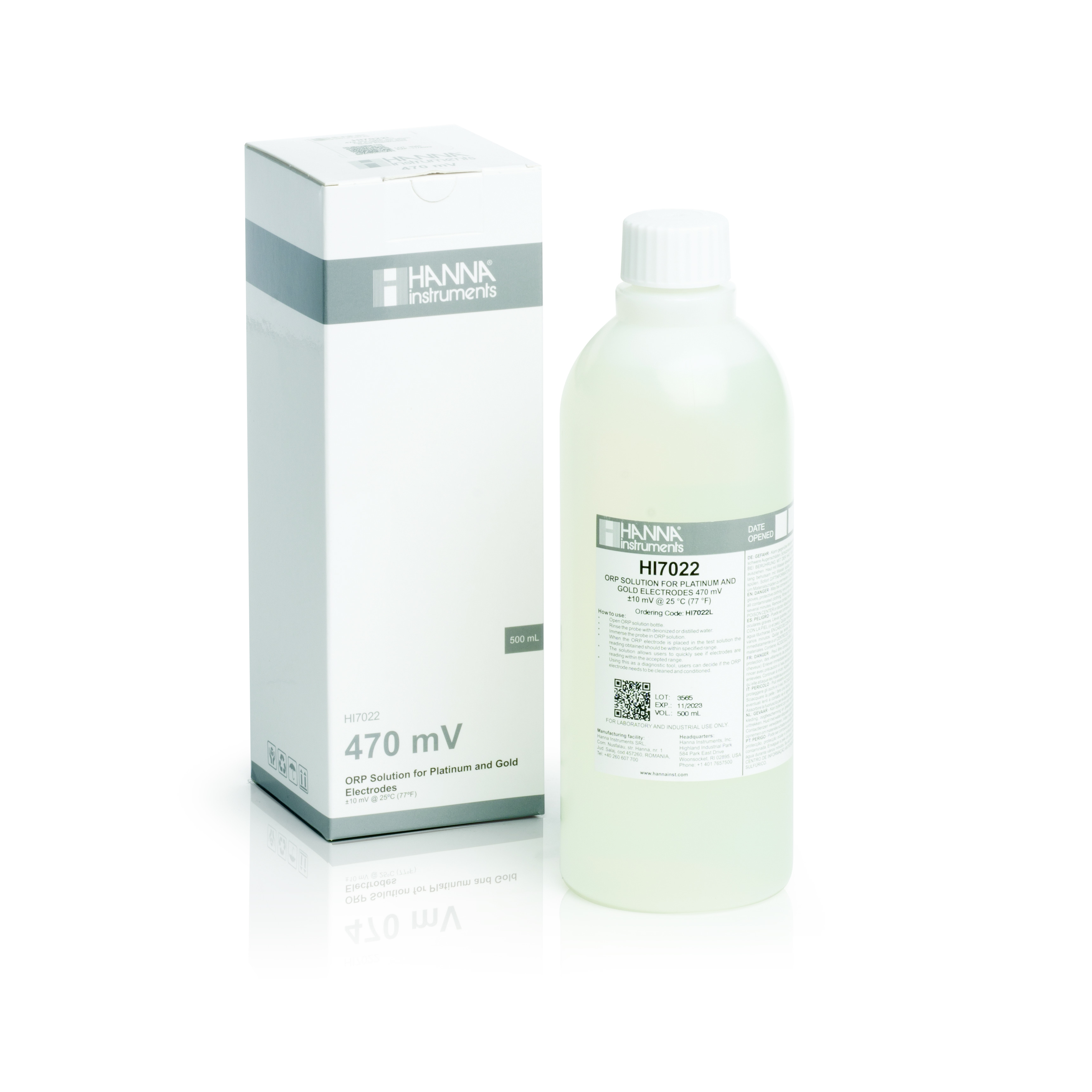 Testlösung Redoxpotential 470 mV, 500mL-Flasche Testlösung Redoxpotential 470 mV, 500mL-Flasche