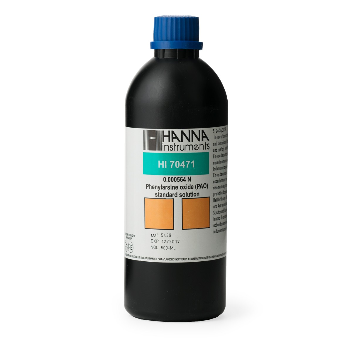 Titrationslösung Phenylarsinoxid 0,000564 N; 500mL-Flasche
