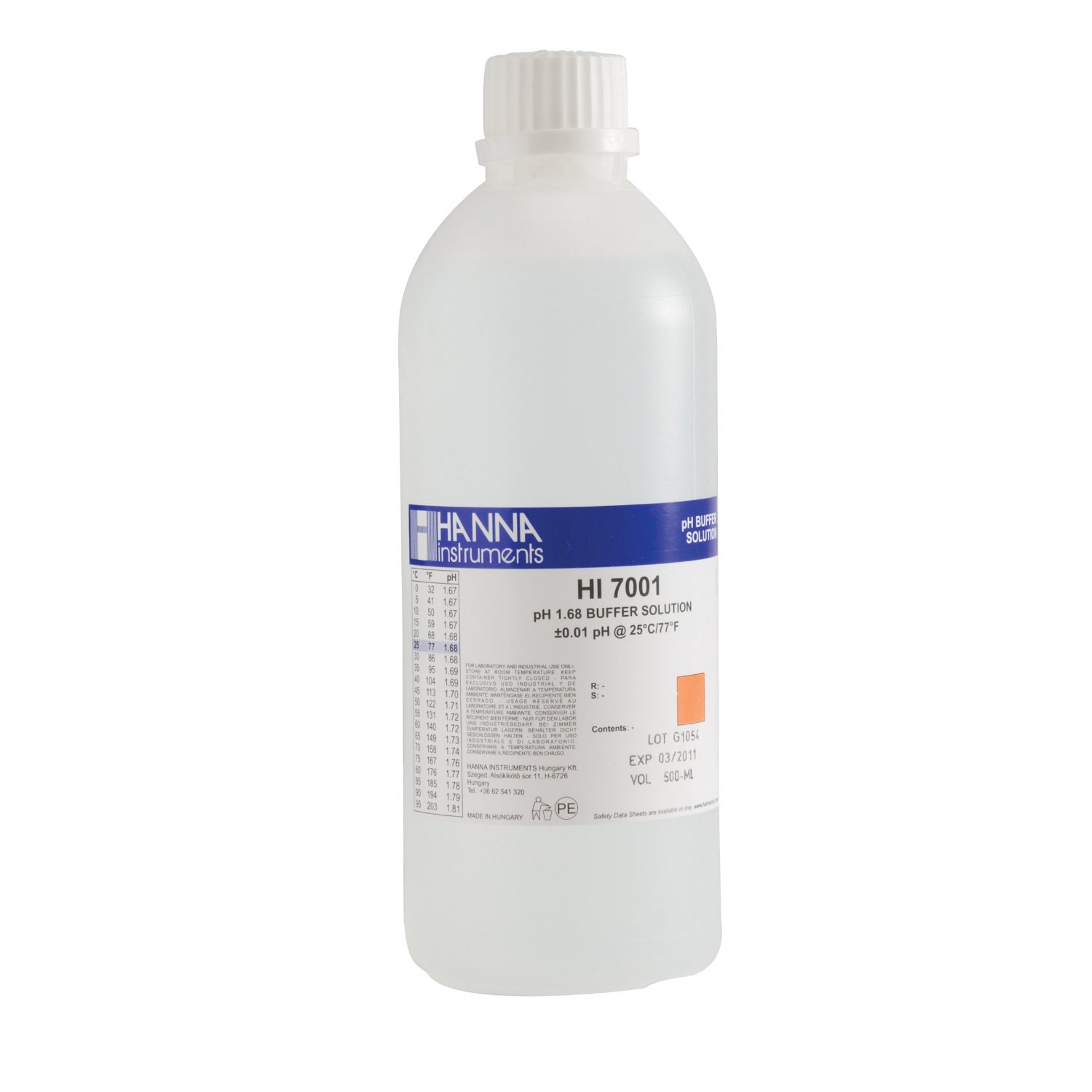 618t-dev16l-_aa1500_ Kalibrierlösung pH 1,68; Standardqualität, 500mL-Flasche