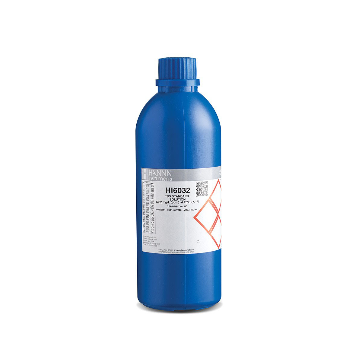 Kalibrierlösung TDS 1382 mg/L, Premiumqualität, 500mL-Flasche