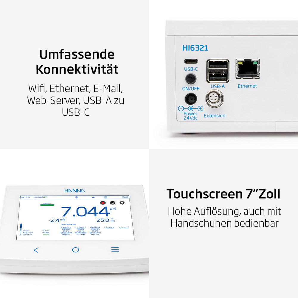 Netzwerkfähiges Leitfähigkeitsmessgerät (EC, TDS, Widerstand, Salzgehalt, Temperatur)