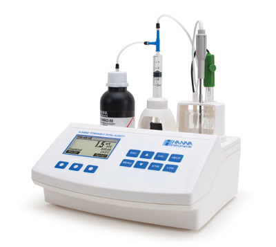 Minititrator für Gesamtsäure, zur Weinanalyse + pH/mV/°C-Meter