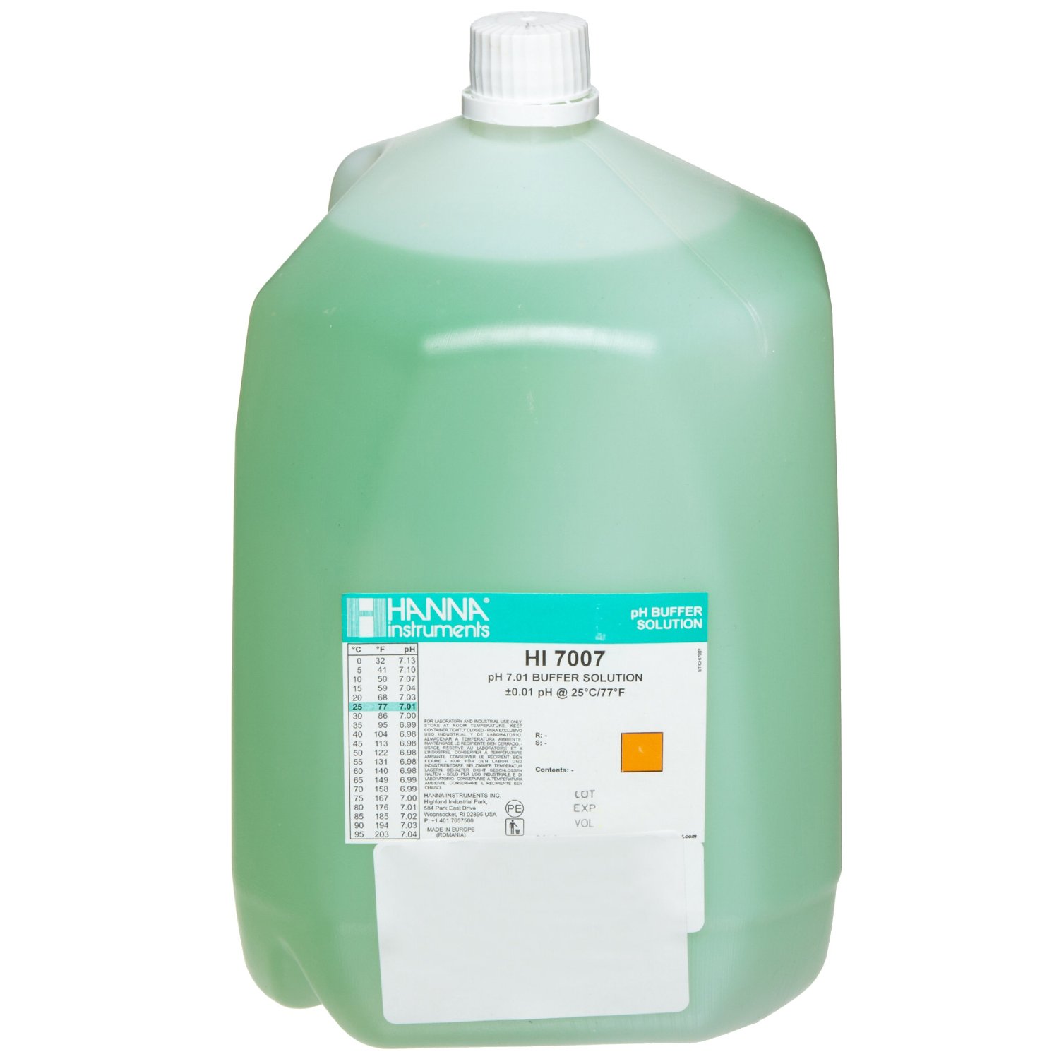 71chc7exndl-_aa1500_ Kalibrierlösung pH 7,01; Standardqualität, 3,78L-Kanister, farbkodiert (grün)