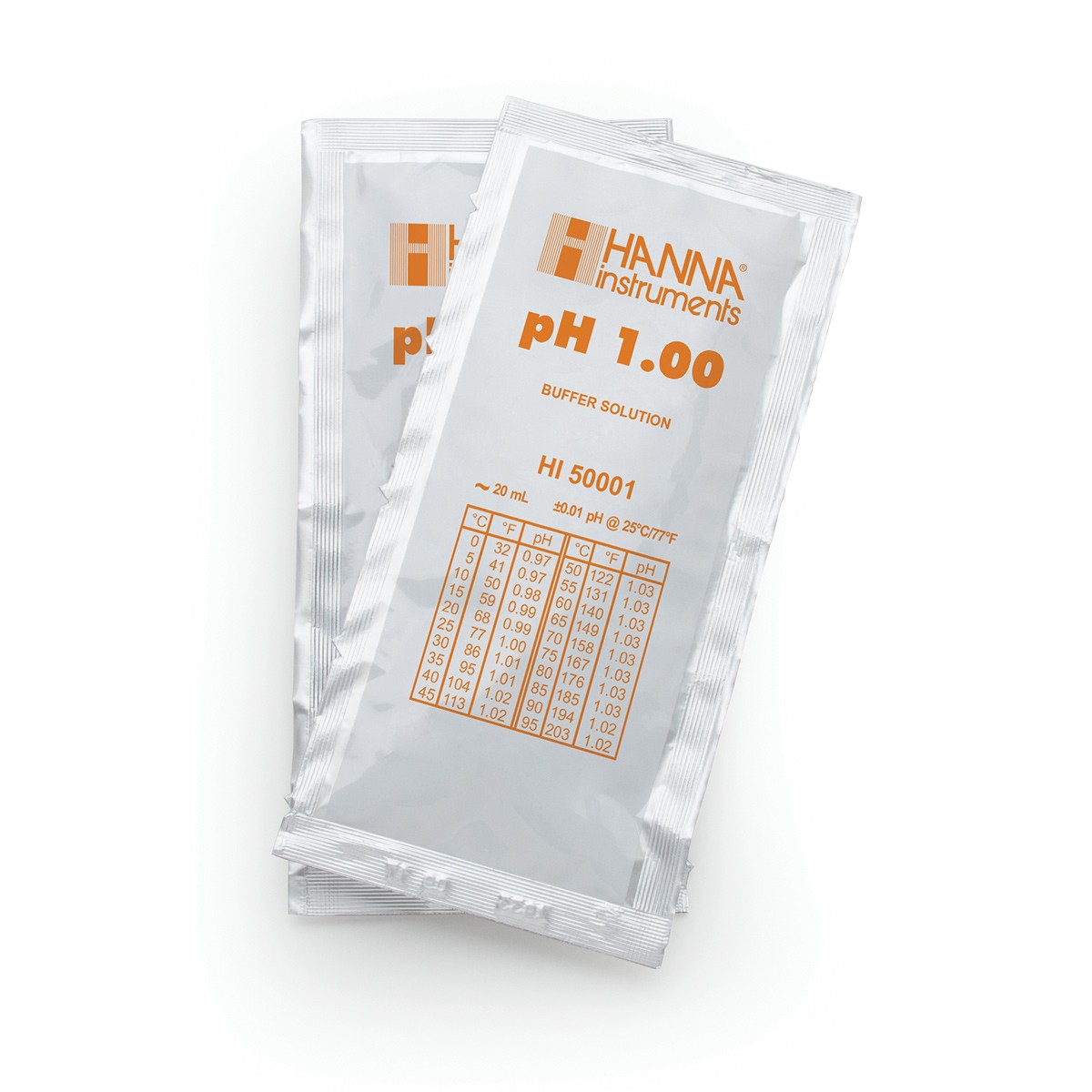 Kalibrierlösung pH 1,00; technische Qualität, 25 x 20mL-Beutel