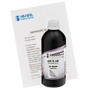 Kalibrierlösung pH 9,18; Standardqualität, mit Analysenzertifikat, 500mL-FDA-Flasche