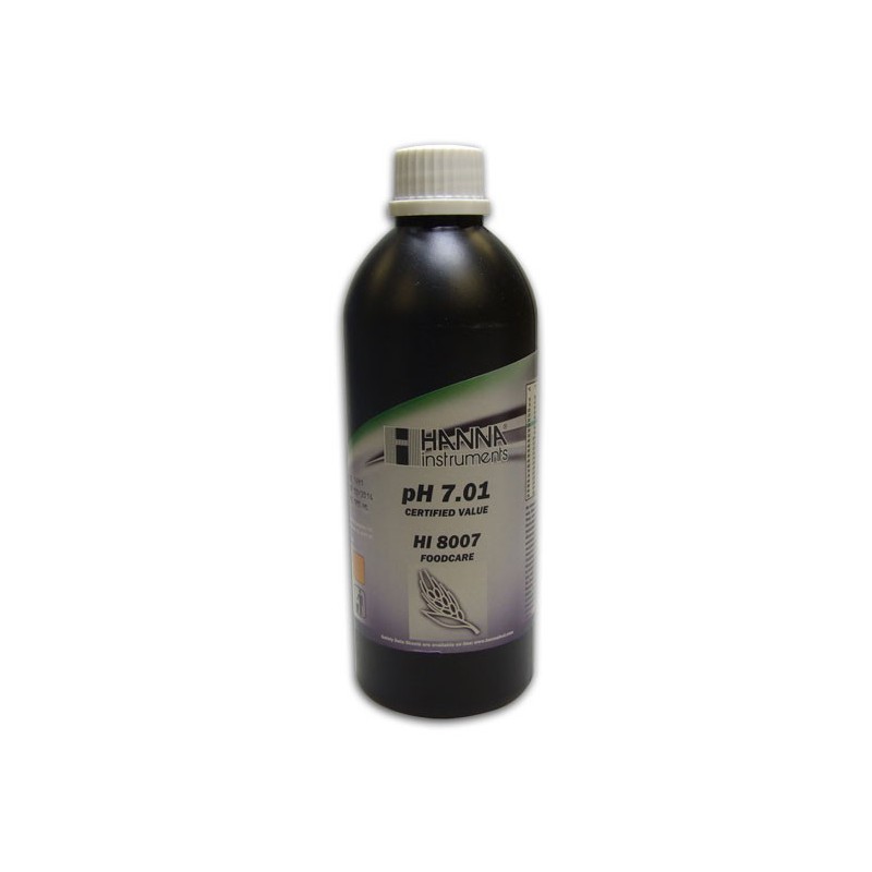 Kalibrierlösung pH 7,01; Standardqualität, mit Analysenzertifikat, 500mL-FDA-Flasche