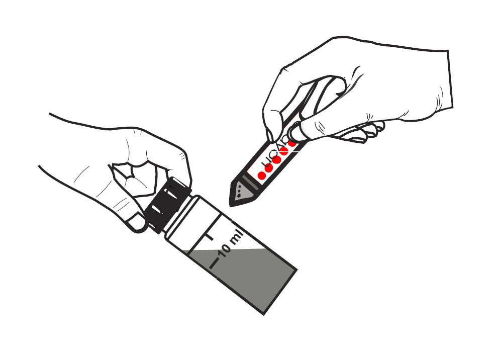 Markieren der Küvette