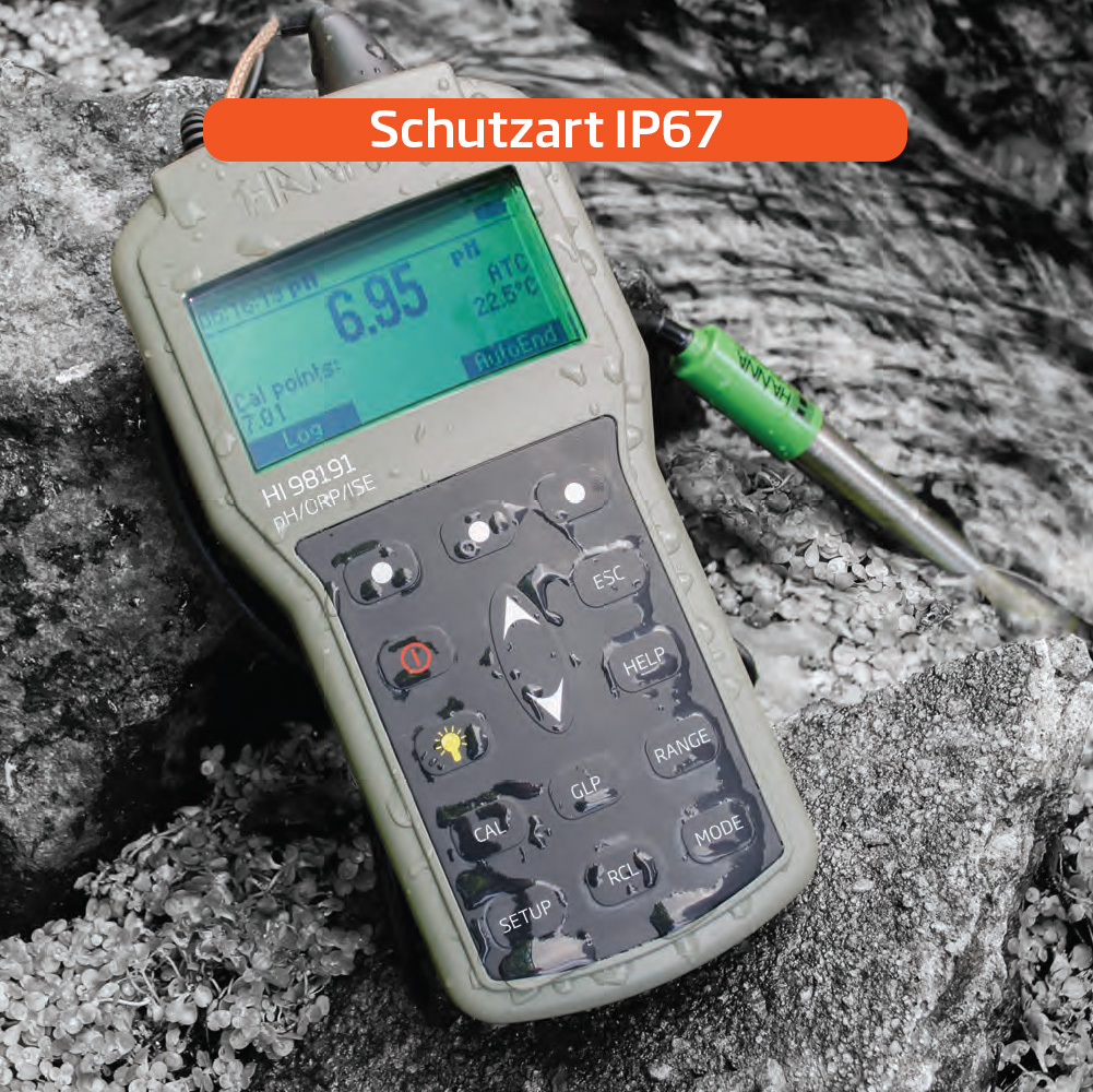 Professionelles Handmessgerät für pH, Redoxpotential und ISE