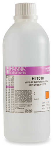 hanna-instruments-hi7010l-1 Kalibrierlösung pH 10,01; Standardqualität, mit Analysenzertifikat, 500mL-Flasche